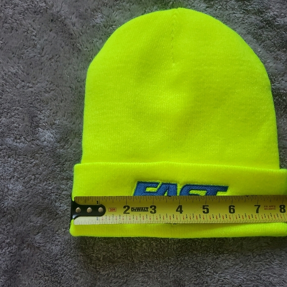 Neon Yellow Beanie Hat - Picture 3 of 3